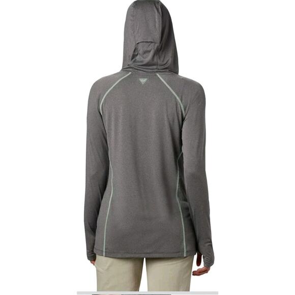 Columbia Womens PFG Tamiami Heather Knit HoodieSz XL Performance Fishing Gear - Picture 2 of 9